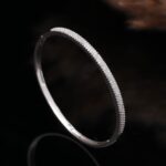 Auraè Slender Pavé Zircon Bangle Bracelet (Everyday Silver)